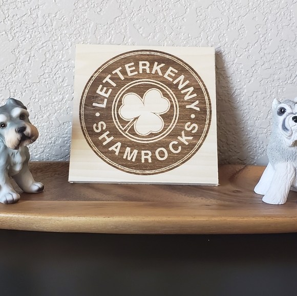 poplar wood Other - Letterkenny shamrocks wood display art